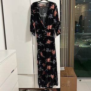 Black floral dress
